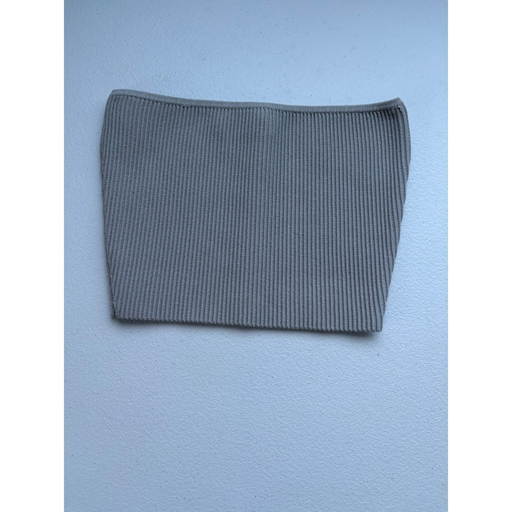Babaton Ribbed Tube Top Women's XXS Gray‎ Sleeveless Knit Casual Cute